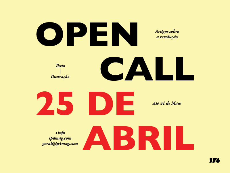 open call 25 de abril